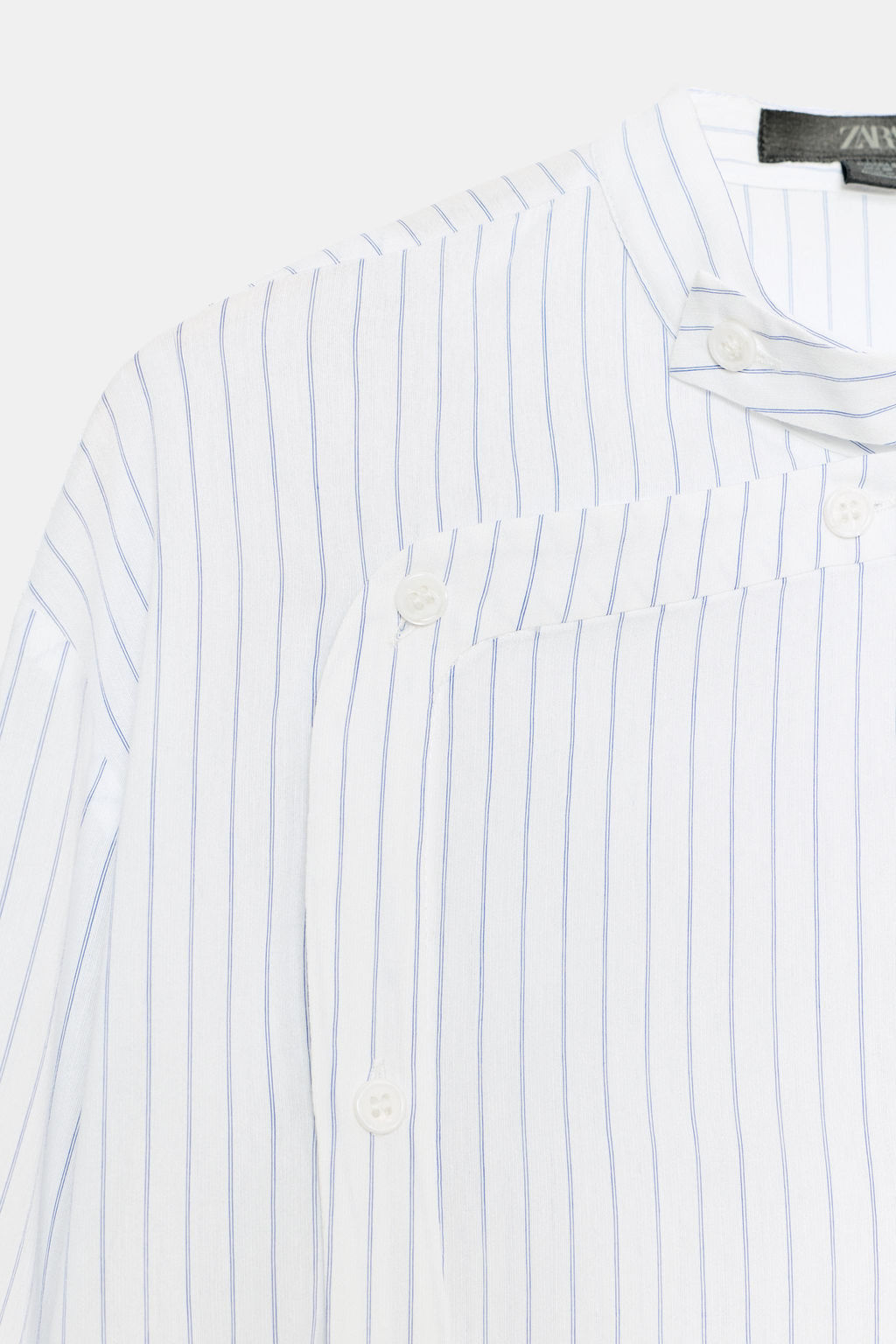 CAMISA PECHERA ZW COLLECTION / Blanco / Marino - Zara фото 5