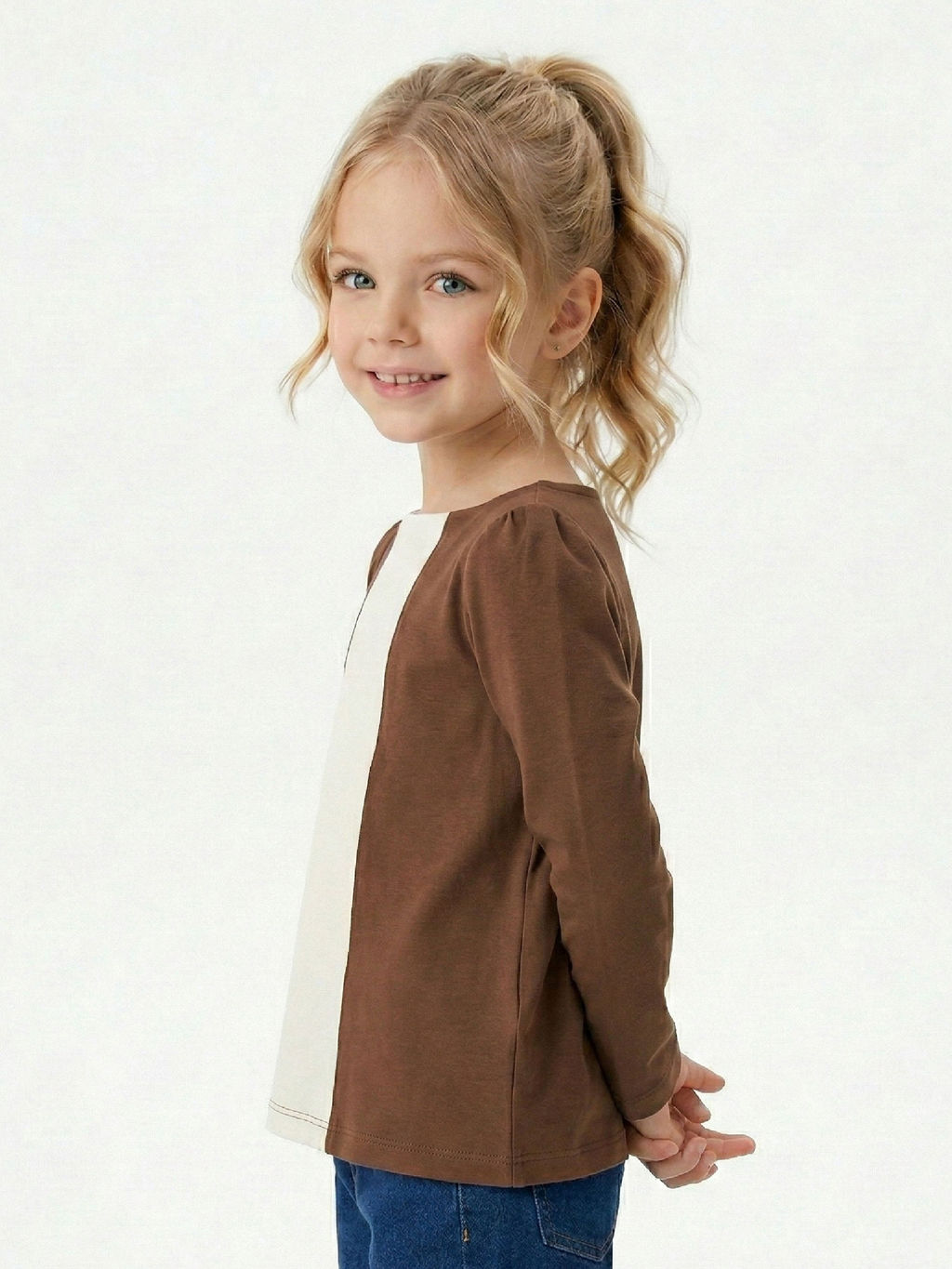 Футболка (лонгслив)	 UD 1289 коричневый - Mini maxi фото 8