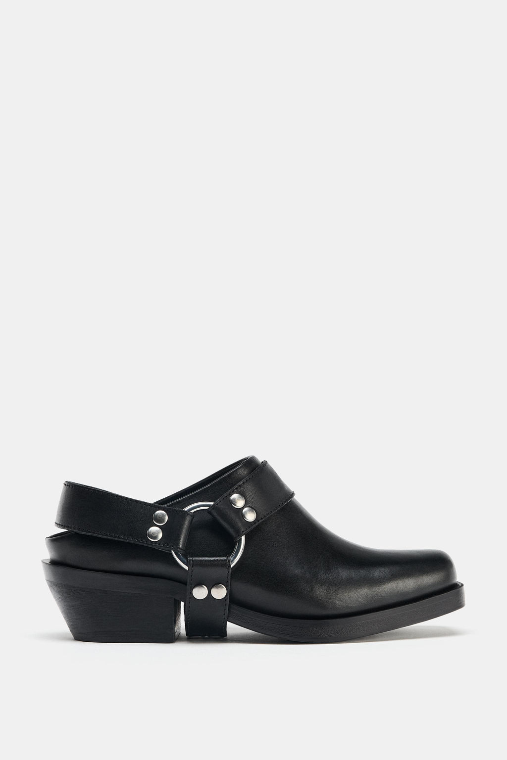 LEATHER BIKER CLOGS - Zara фото 16