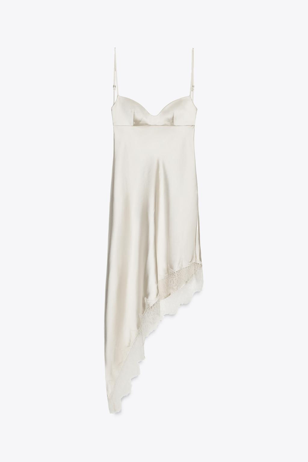 LACE SATIN DRESS - Zara фото 9