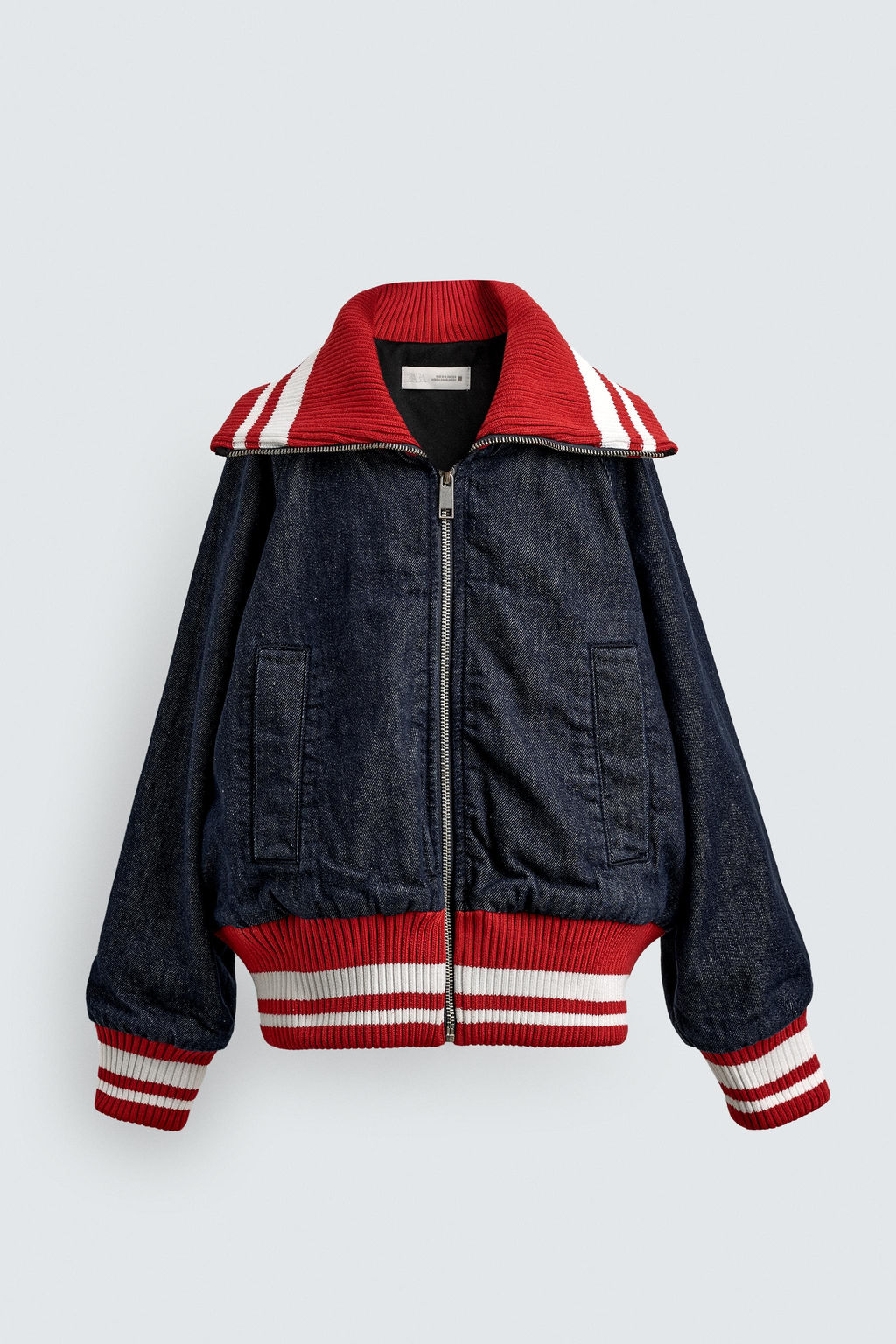 RIBBED DENIM BOMBER JACKET HARRY LAMBERT FOR ZARA X DISNEY