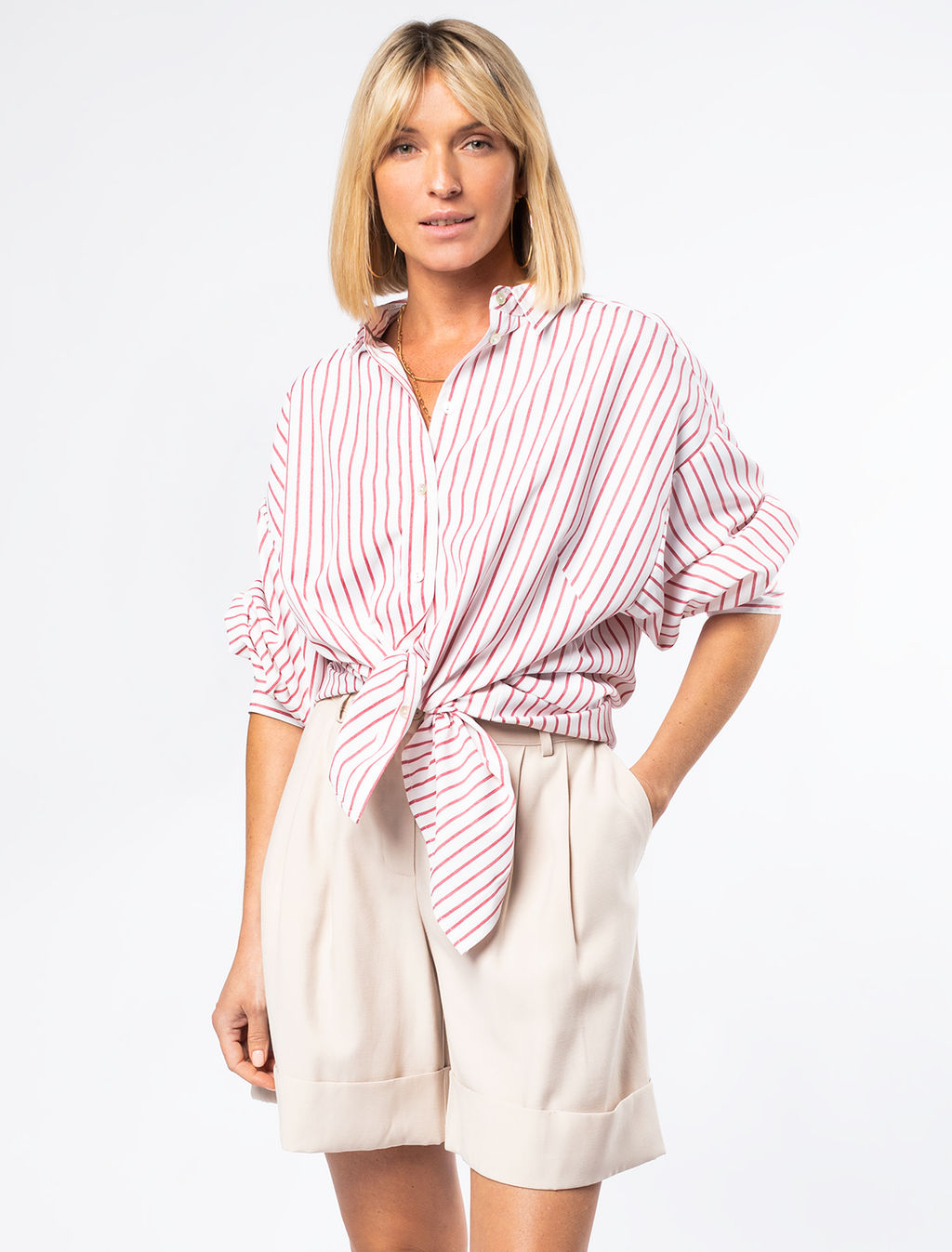 Свободная блузка с рукавами буфами - Vilatte фото 8