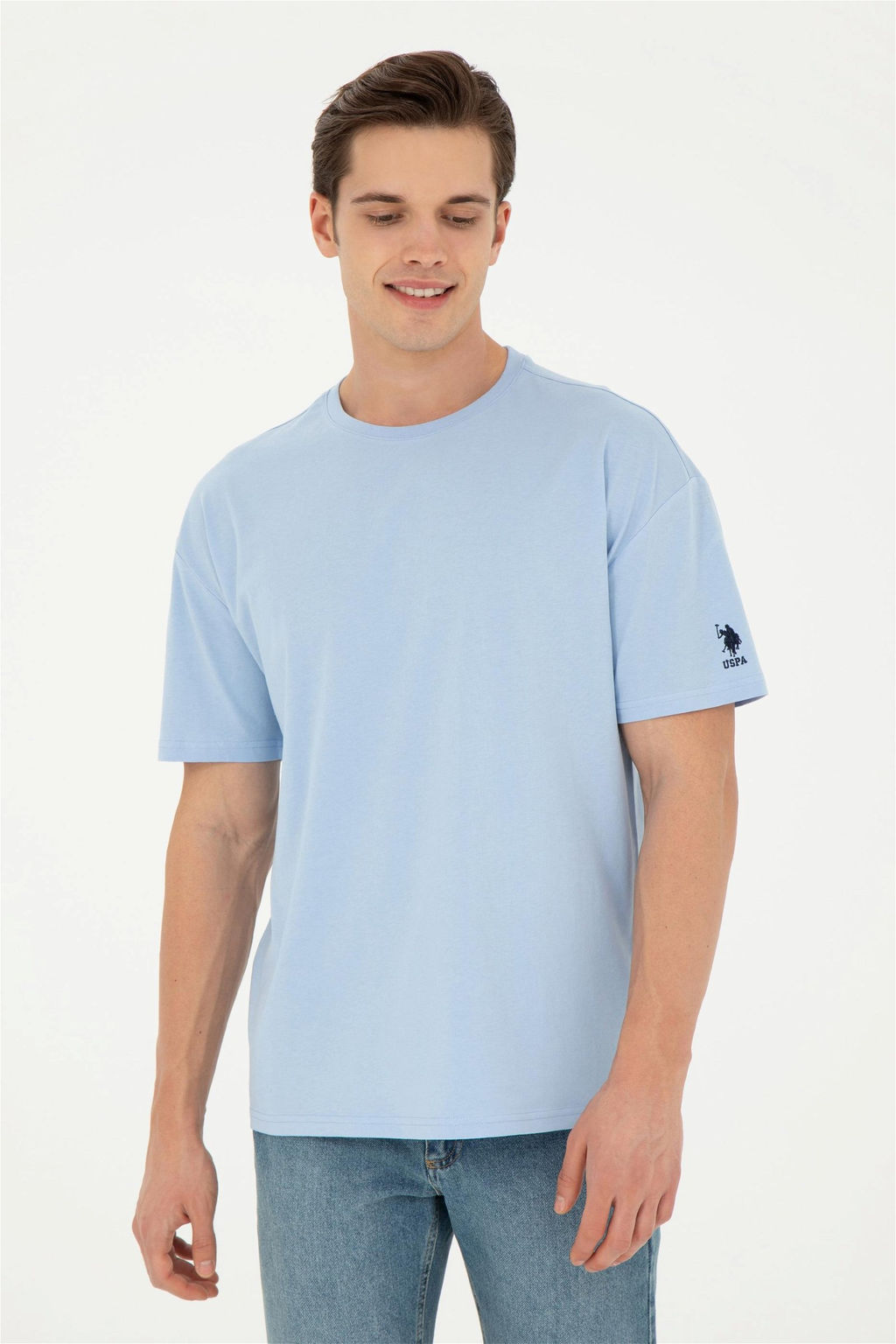 Мужская голубая футболка - U.s. polo assn фото 3