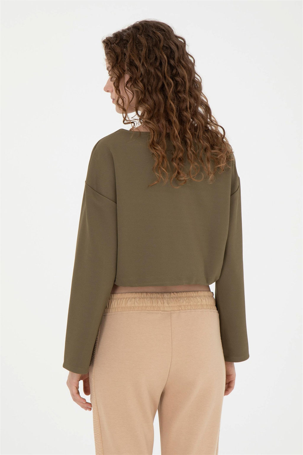 Женский свитшот цвета хаки - U.s. polo assn фото 5