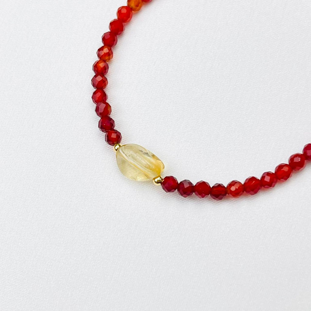 Браслет из Сердолика и Цитрина - Радуга самоцветов фото 3