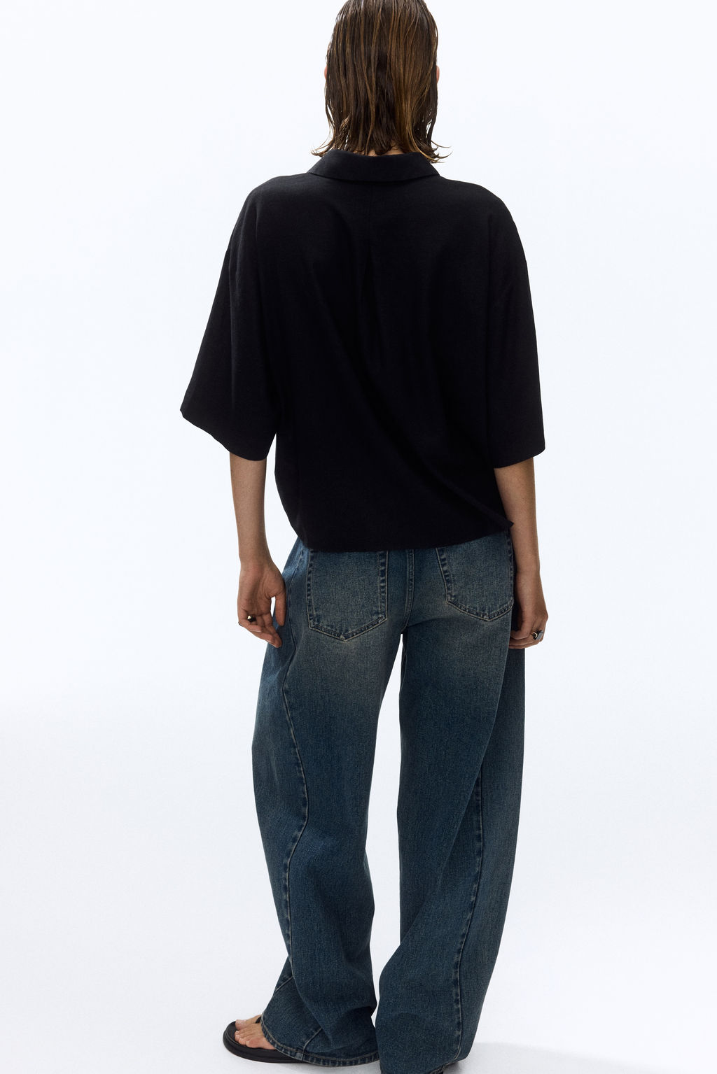 Camisa oversize en mezcla de lino - H&m фото 8