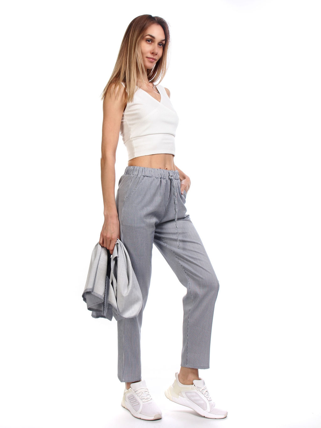 БРЮКИ БЮ166 В ПОЛОСОЧКУ - Assana фото 3