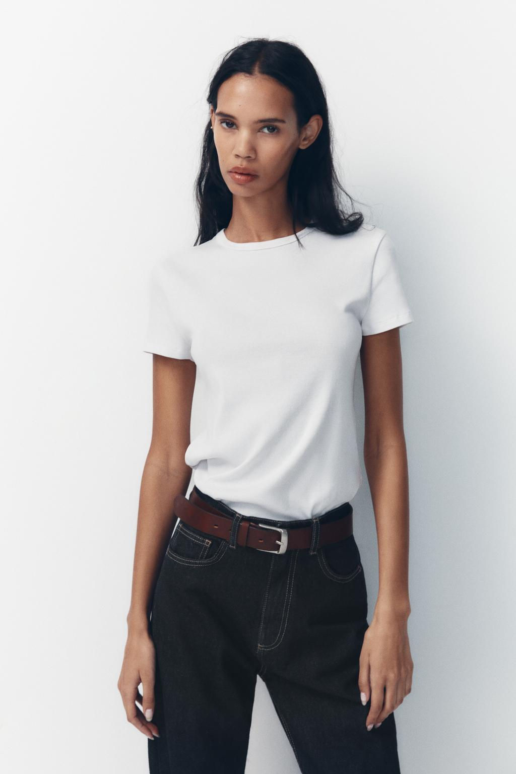 TRF HIGH-WAIST WIDE-LEG FULL-LENGTH JEANS - Zara фото 32