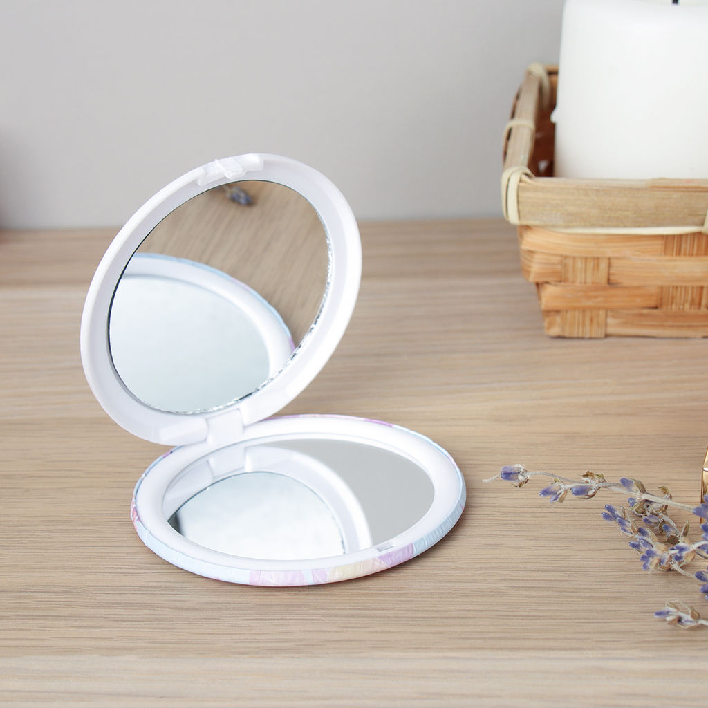 Зеркало карманное 7 см Цветы / MX-230 /уп 60/720/OPP