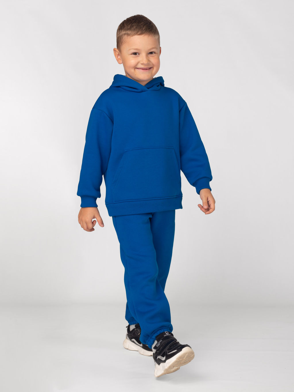 Костюм детский футер 3-х нитка начес пенье Бейби стайл СИНИЙ НЕОН 3