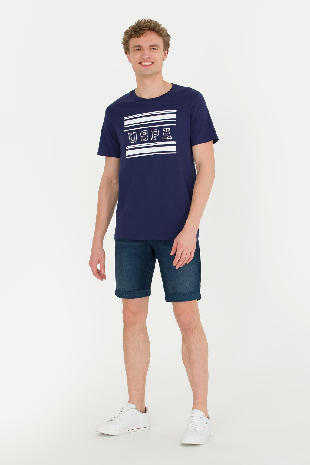 Erkek Lacivert Bisiklet Yaka Ti__rt