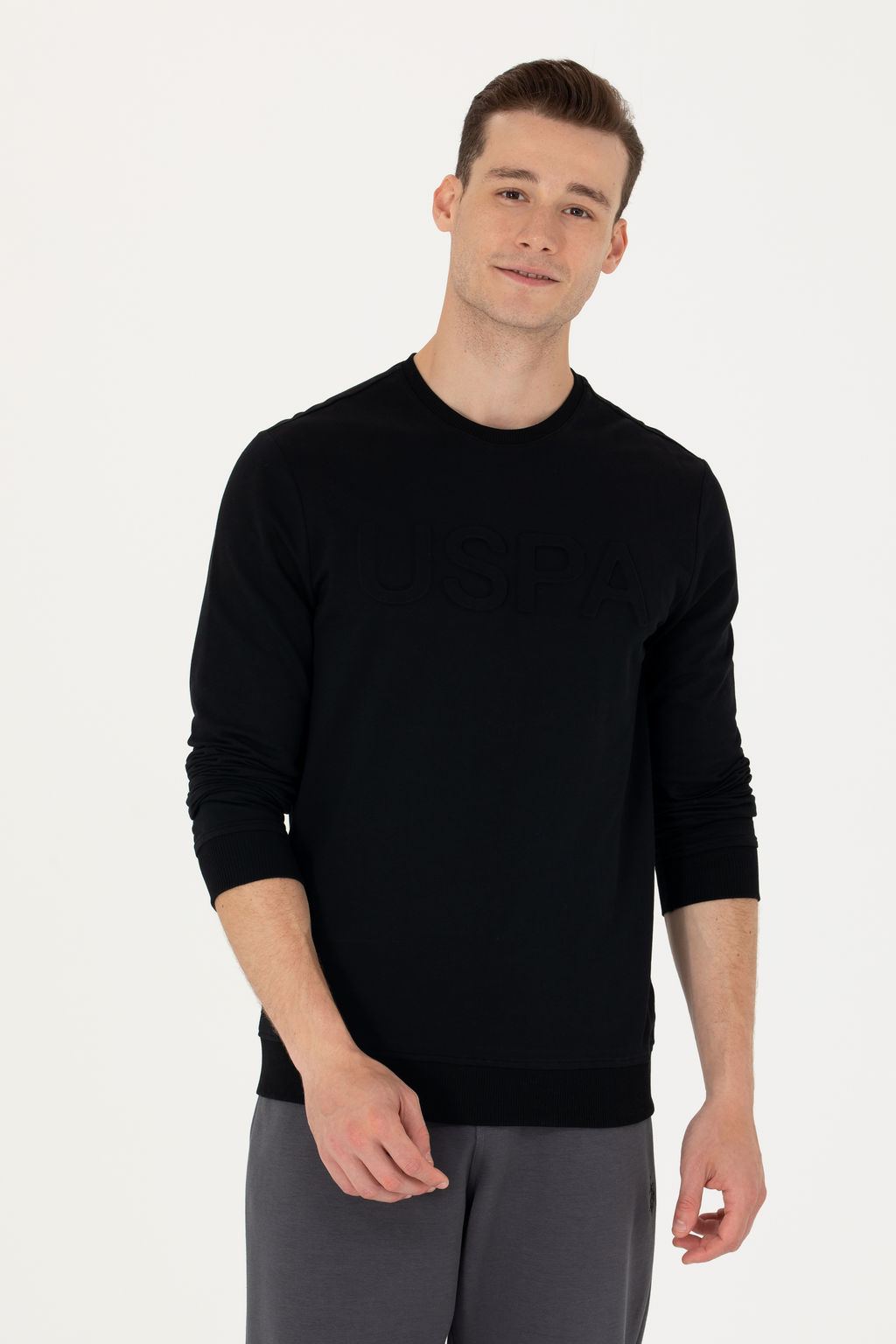 U. S. Polo Assn Мужской черный базовый свитшот - U.s. polo assn фото 15