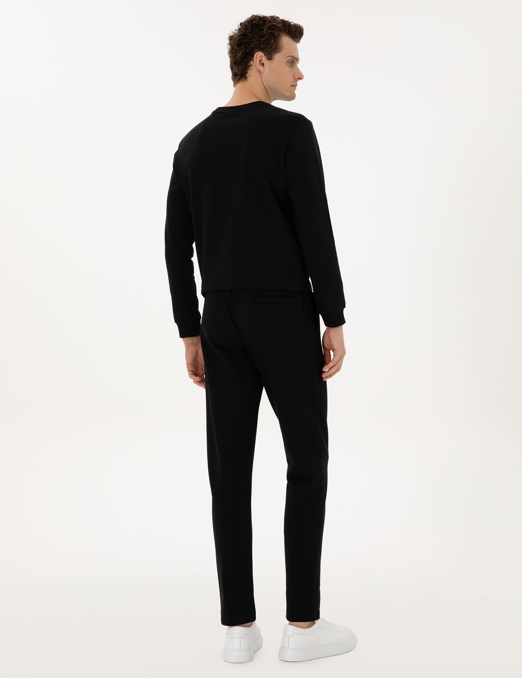 Siyah Slim Fit Nerv_rl_ D_z Pa_a E_ofman Alt_