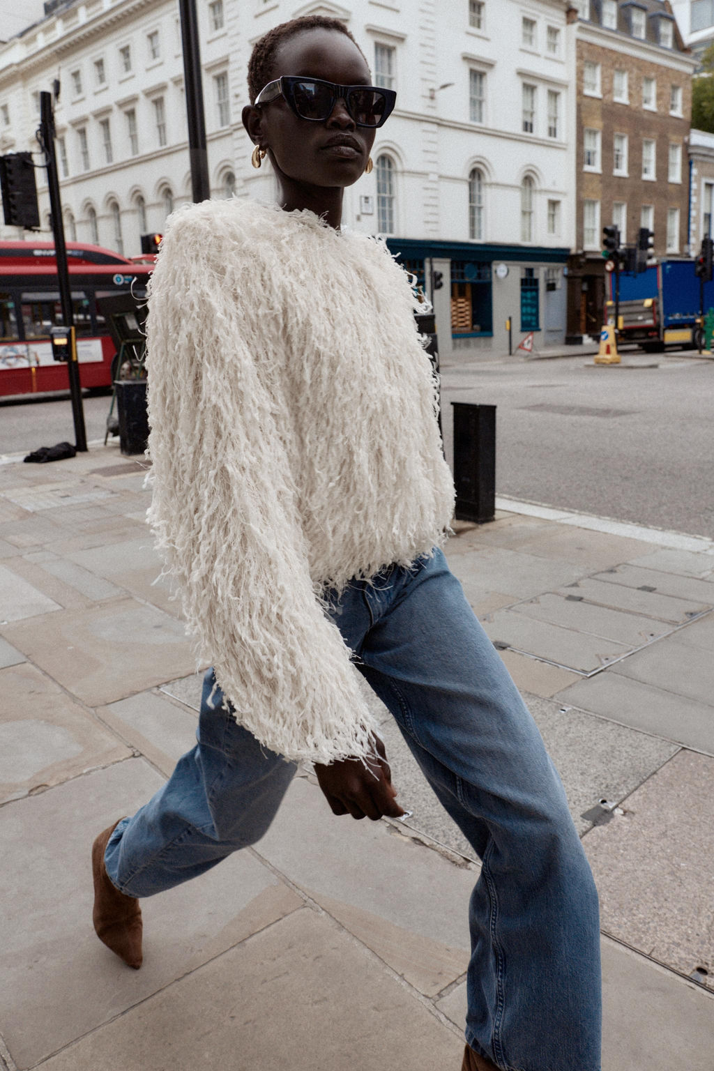 FEATHER FRINGE METALLIC THREAD JACKET - Zara фото 10