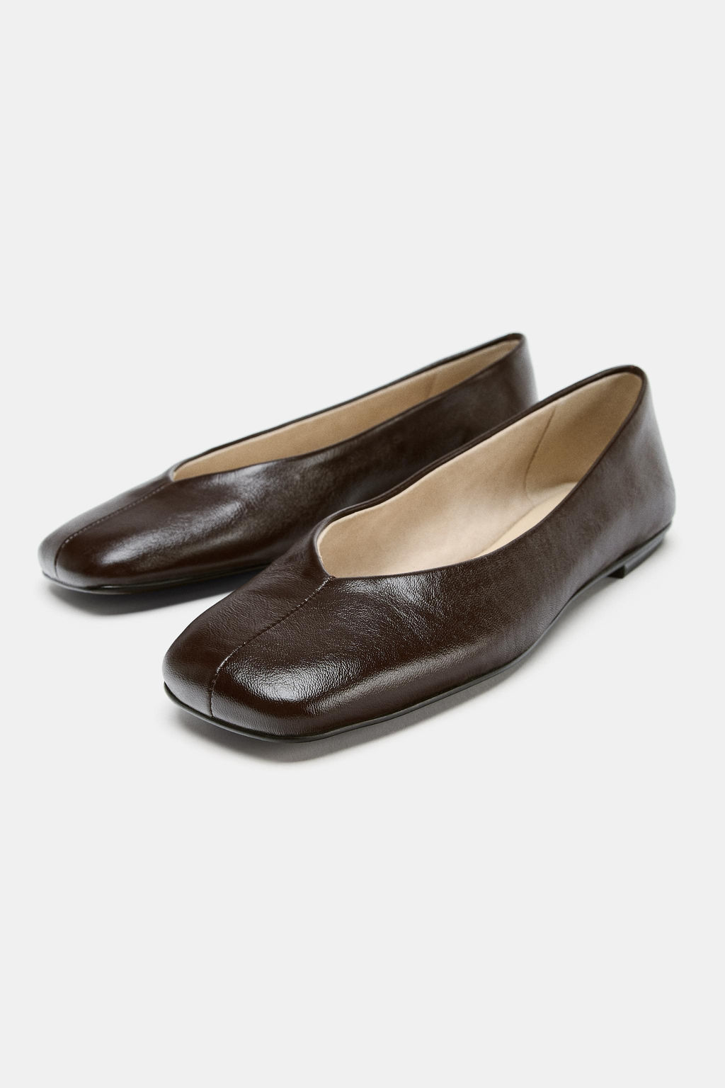 LEATHER BALLET FLATS LIMITED EDITION - Zara фото 5