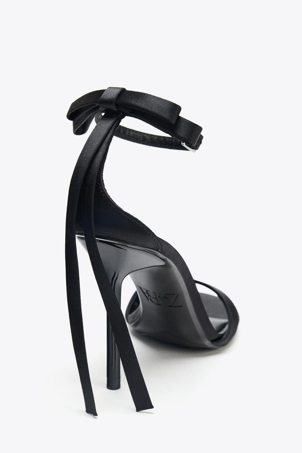 BOW ANKLE STRAP SANDALS - Zara фото 8