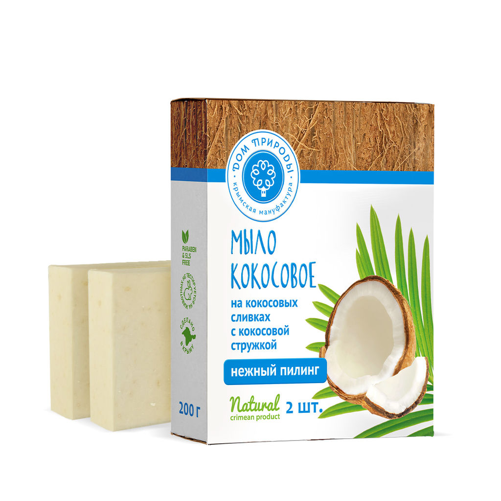 Набор мыла натурального на кокосовых сливках, 200г - Мануфактура дом природы фото 2
