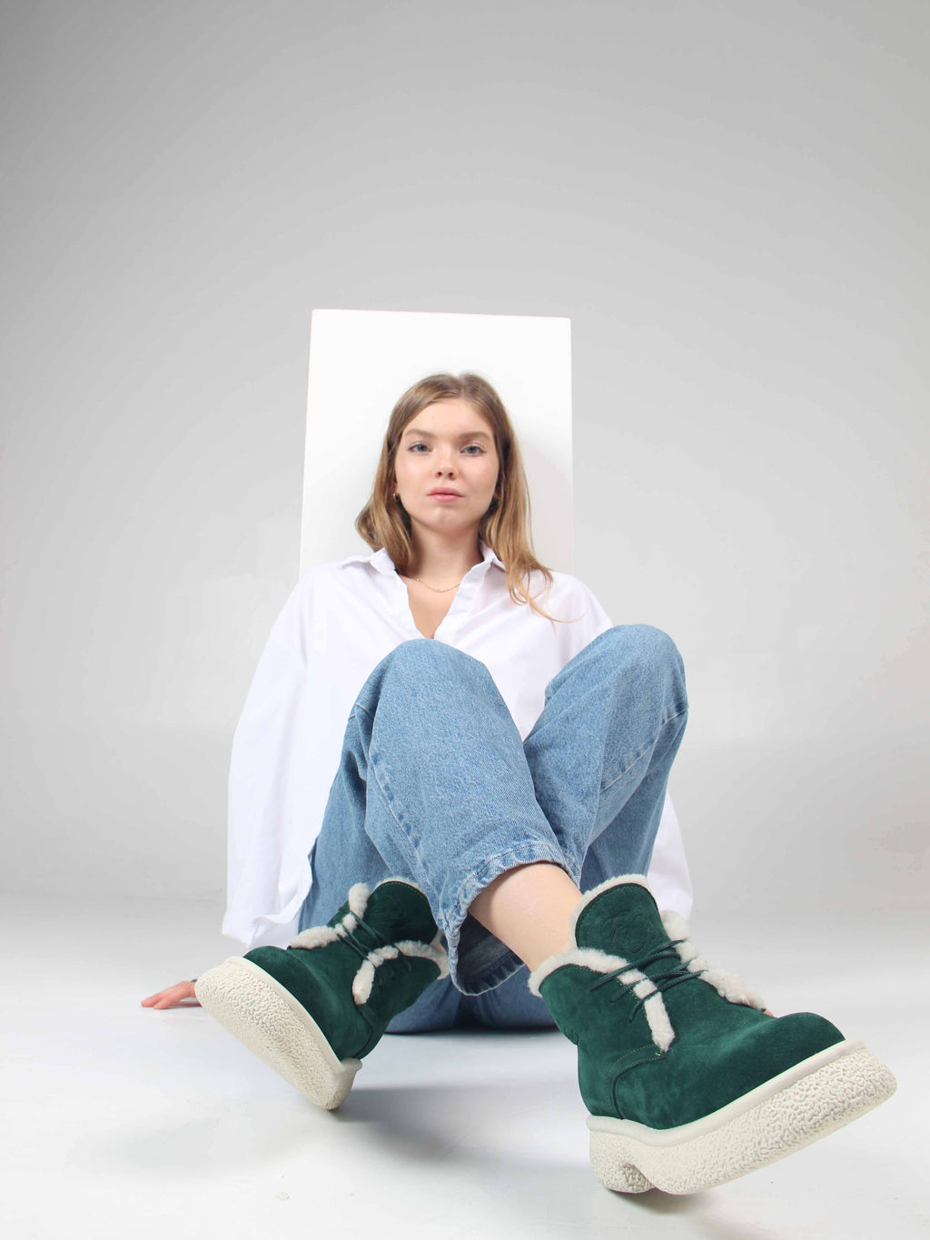 Ботинки EDART 308.агата w. зеленый замша/мех - Ed'art фото 11