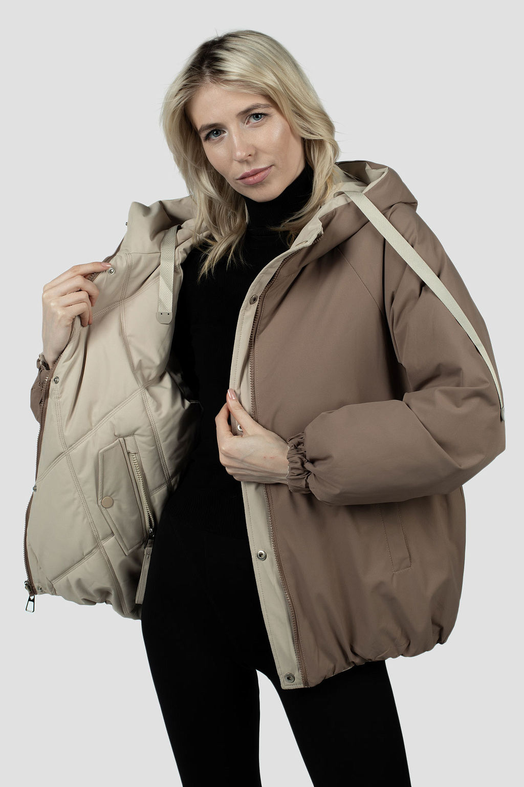 04-3211 Куртка женская демисезонная (Холлофайбер 180)