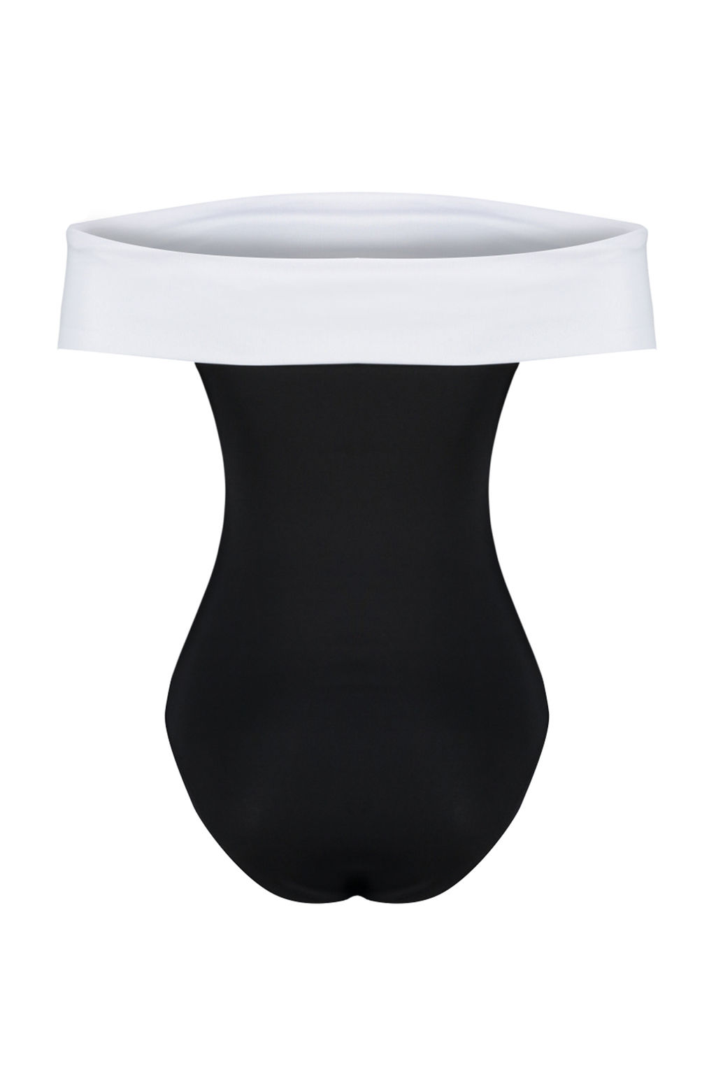 Siyah Renk Bloklu Fitted/Vucuda Oturan C?tc?tl? Esnek Orme Madonna Yaka Body TWOSS24BD00040 - Trendyolmilla фото 8