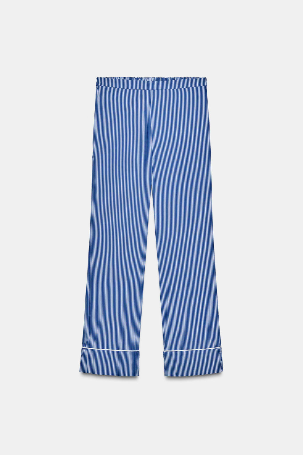 STRIPED PYJAMA-STYLE TROUSERS WITH CONTRAST - Zara фото 2