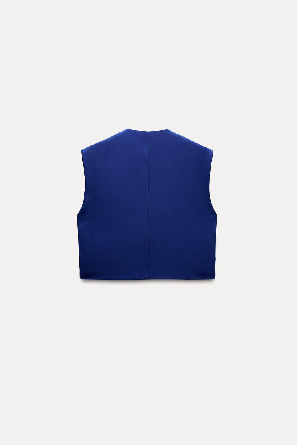 ZW COLLECTION BUTTONED WAISTCOAT TOP - Zara фото 18