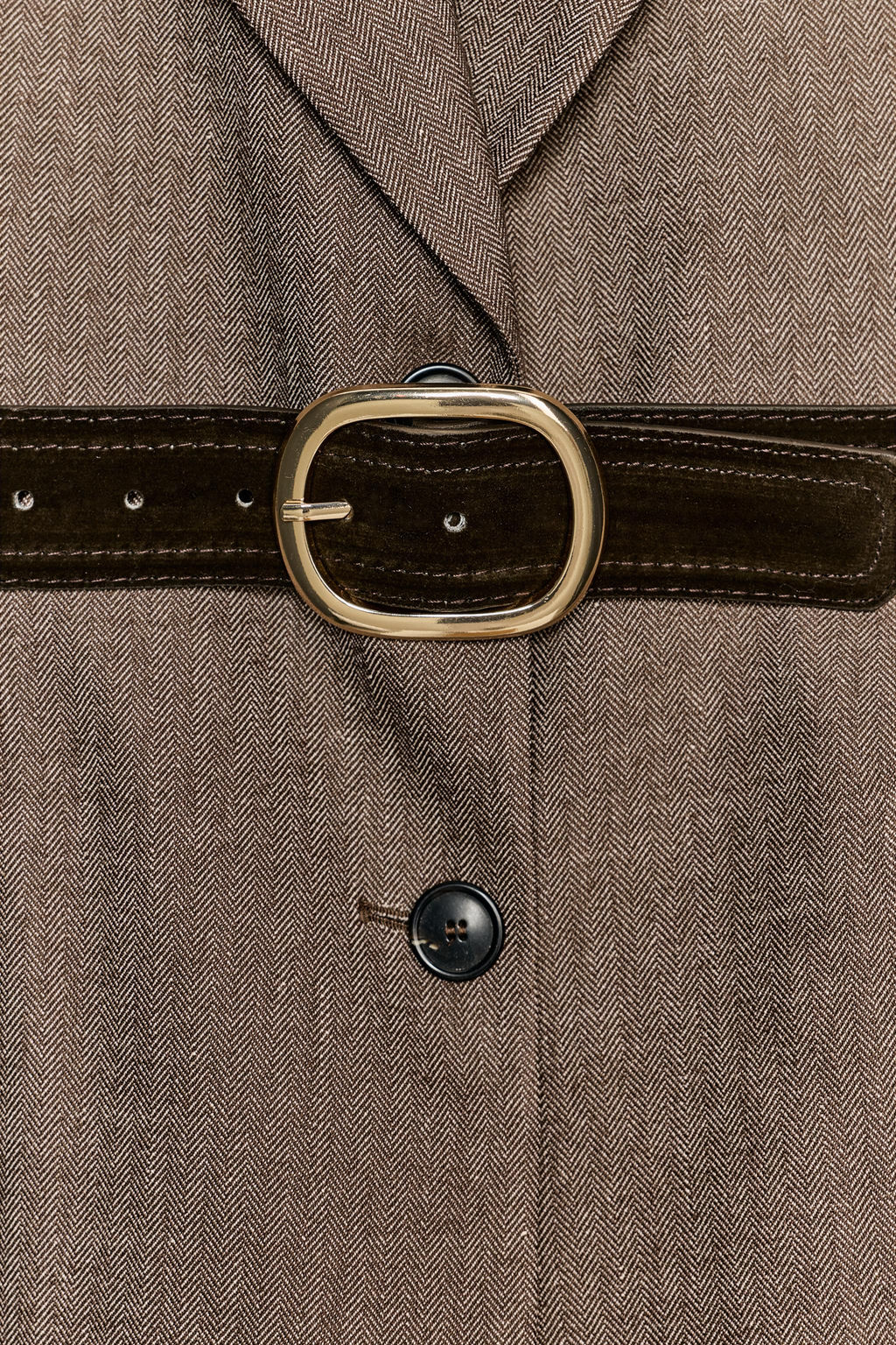 BLAZER ESPIGA CINTUR?N / Marr?n - Zara фото 9