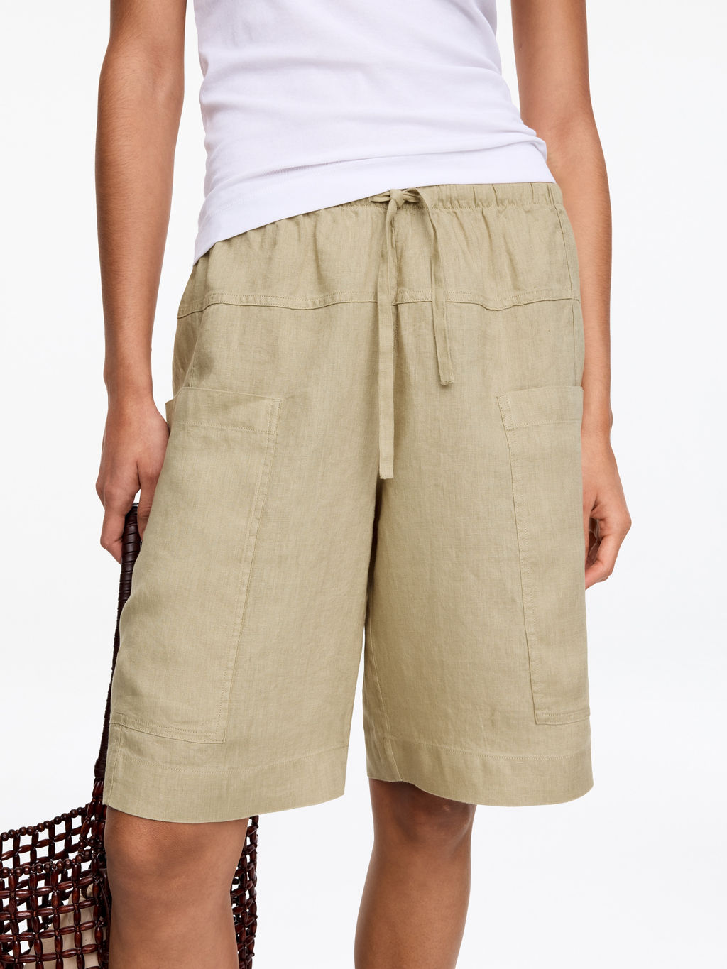 Pantalones cortos de lino - H&m фото 6