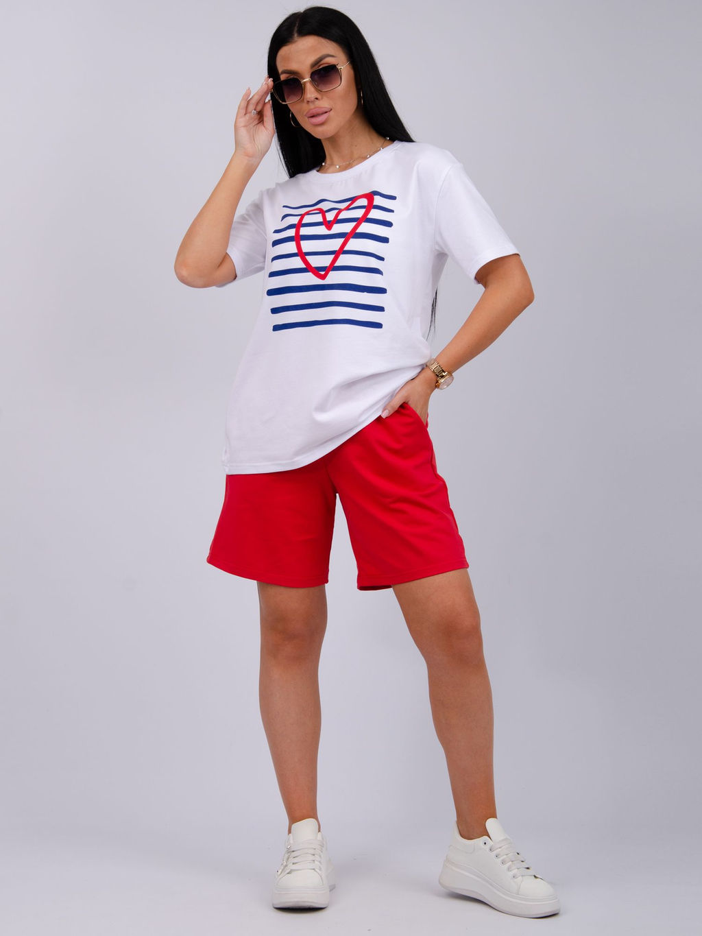 Костюм "Море 3" красный, трикотаж