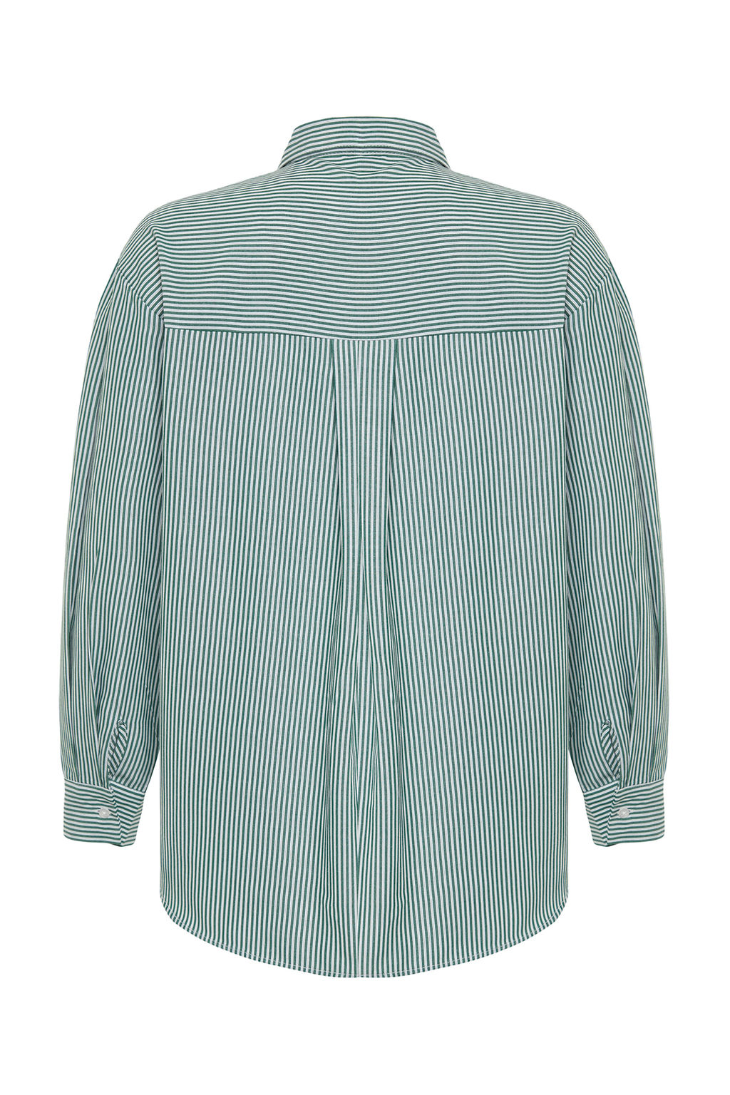 TRENDYOLMILLA Mavi Cizgili Oversize/Genis Kal?p Dokuma Gomlek TWOSS23GO00144  фото 8