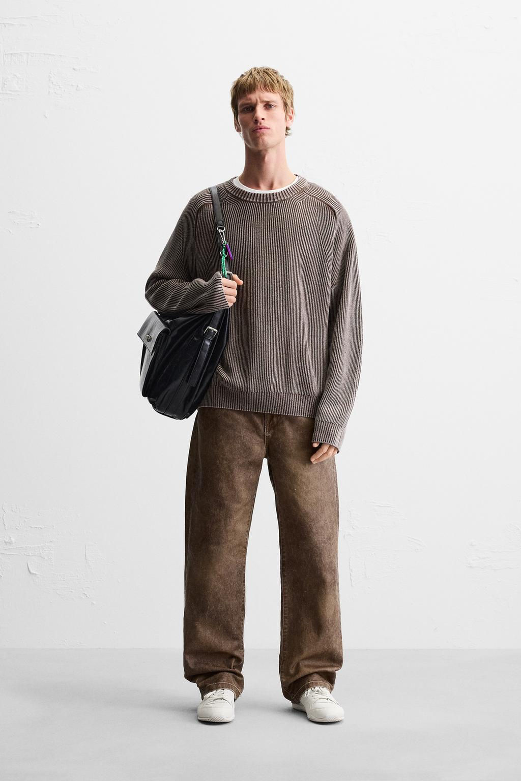 FADED TEXTURED SWEATER - Zara фото 10