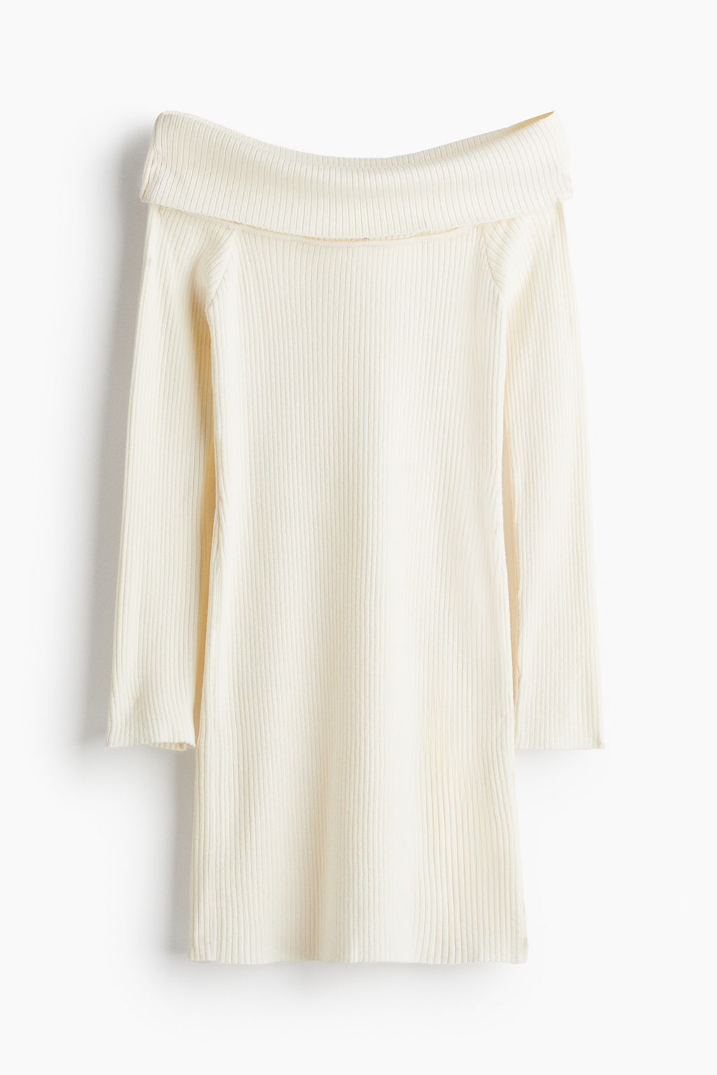 Vestido off-the-shoulder en punto de canale - H&m фото 6