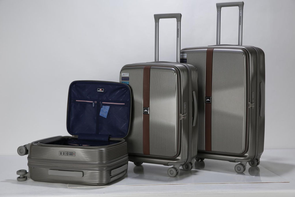 Набор чемоданов , тройка, полипропилен, 2514 Бронзовый