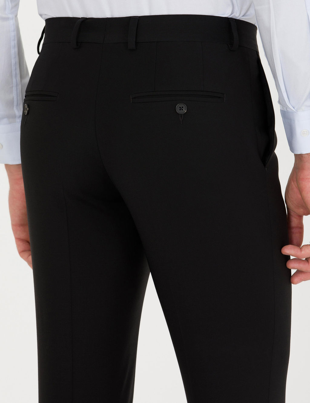 Черные зауженные брюки из ткани - Cacharel фото 7