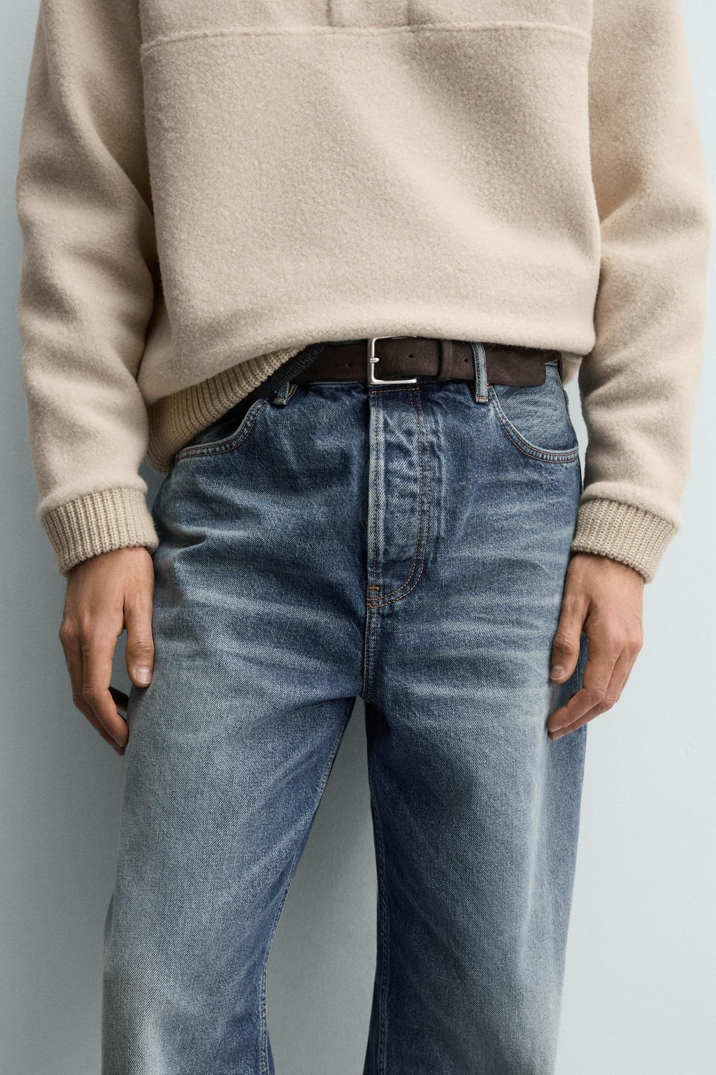 EMBOSSED LEATHER BELT - Zara фото 6