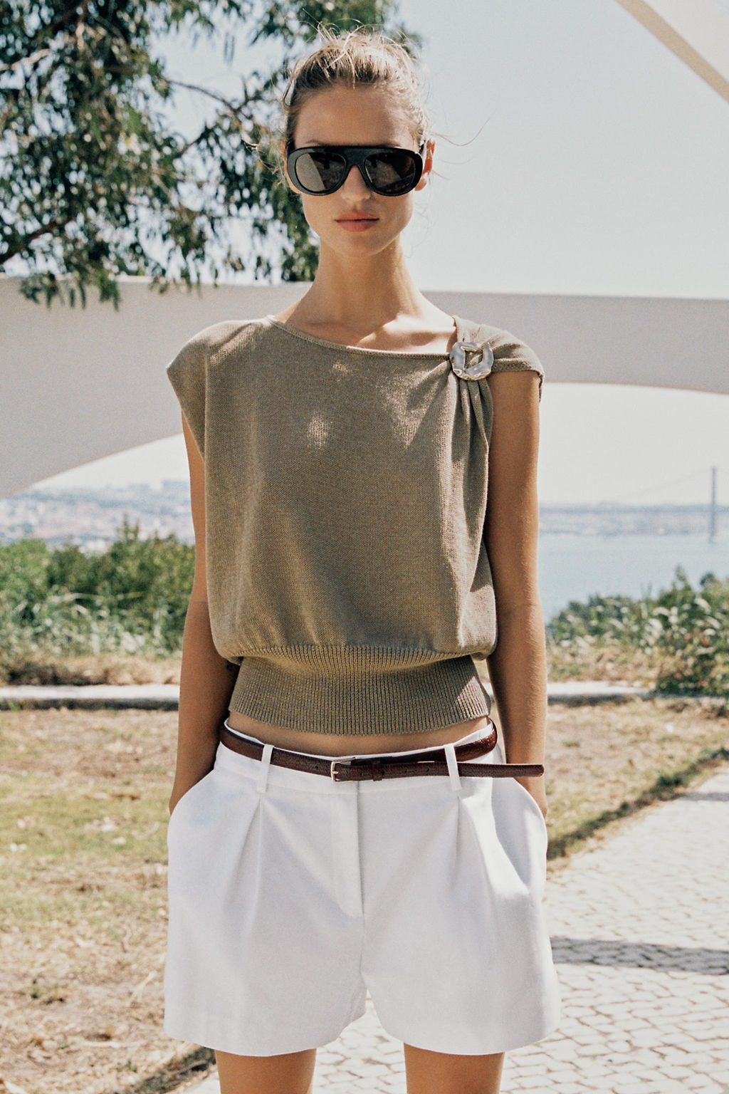 TOP PUNTO FORNITURA / Camel oscuro - Zara фото 7