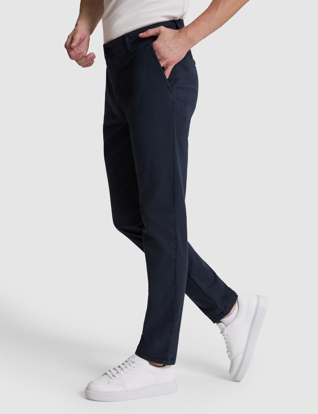 Lacivert Slim Fit Pamuk Kar___ml_ Kanvas Pantolon
