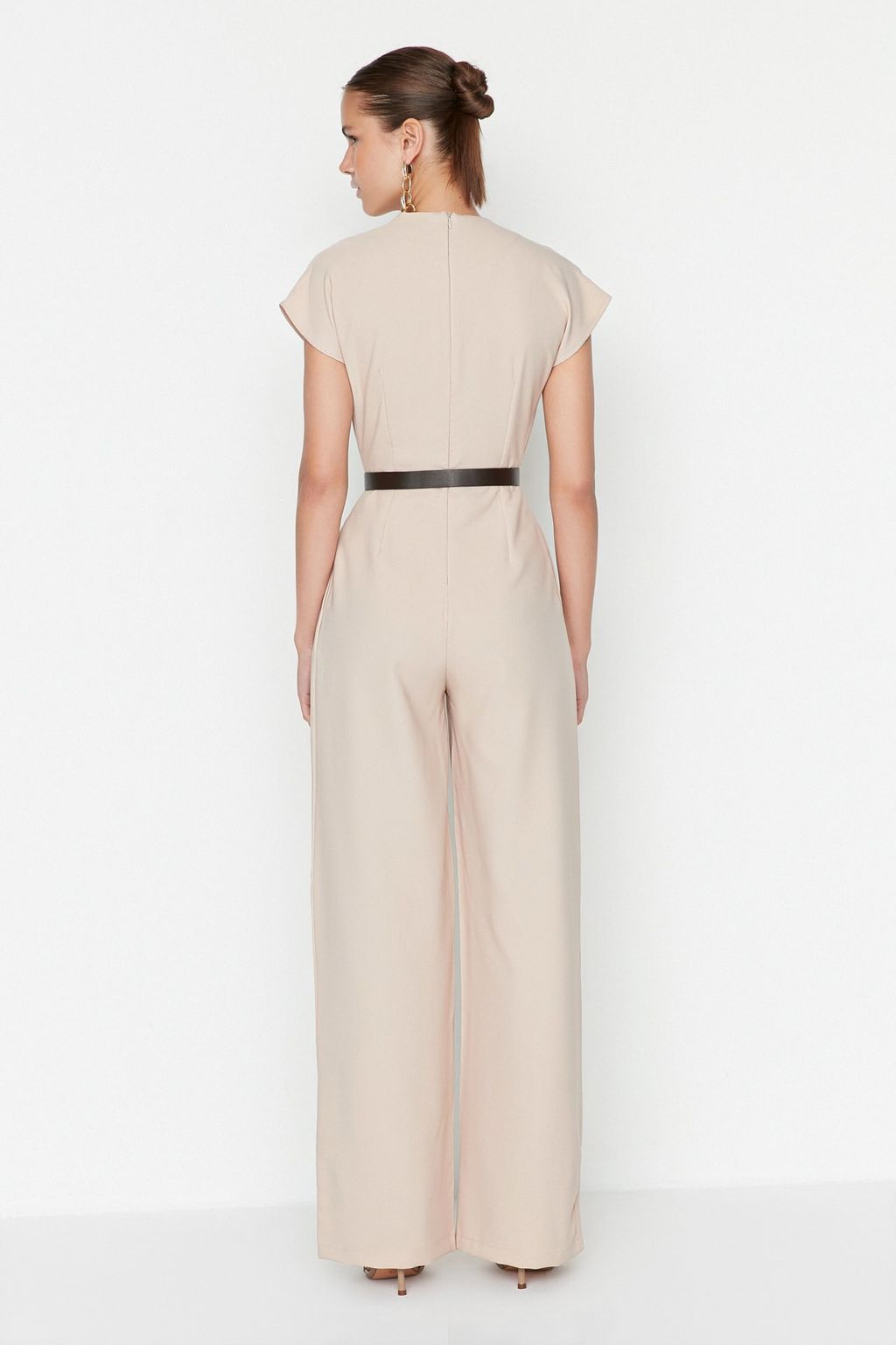 Tas Kemerli Kruvaze Yaka Genis Paca Dokuma Tulum TWOSS21TU0004