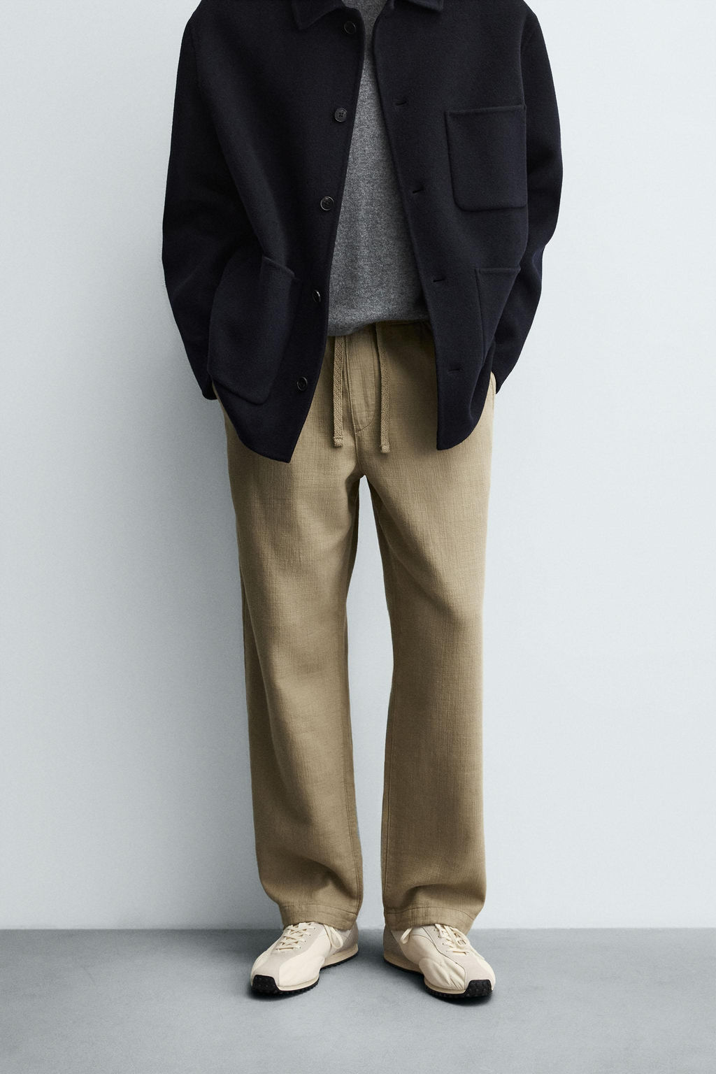 PANTAL?N RELAXED FIT ESTRUCTURA / Tostado - Zara фото 2