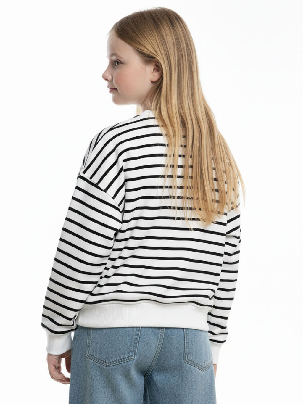 Свитшот в полоску для девочки 22-2018 полоска - Mini maxi фото 3