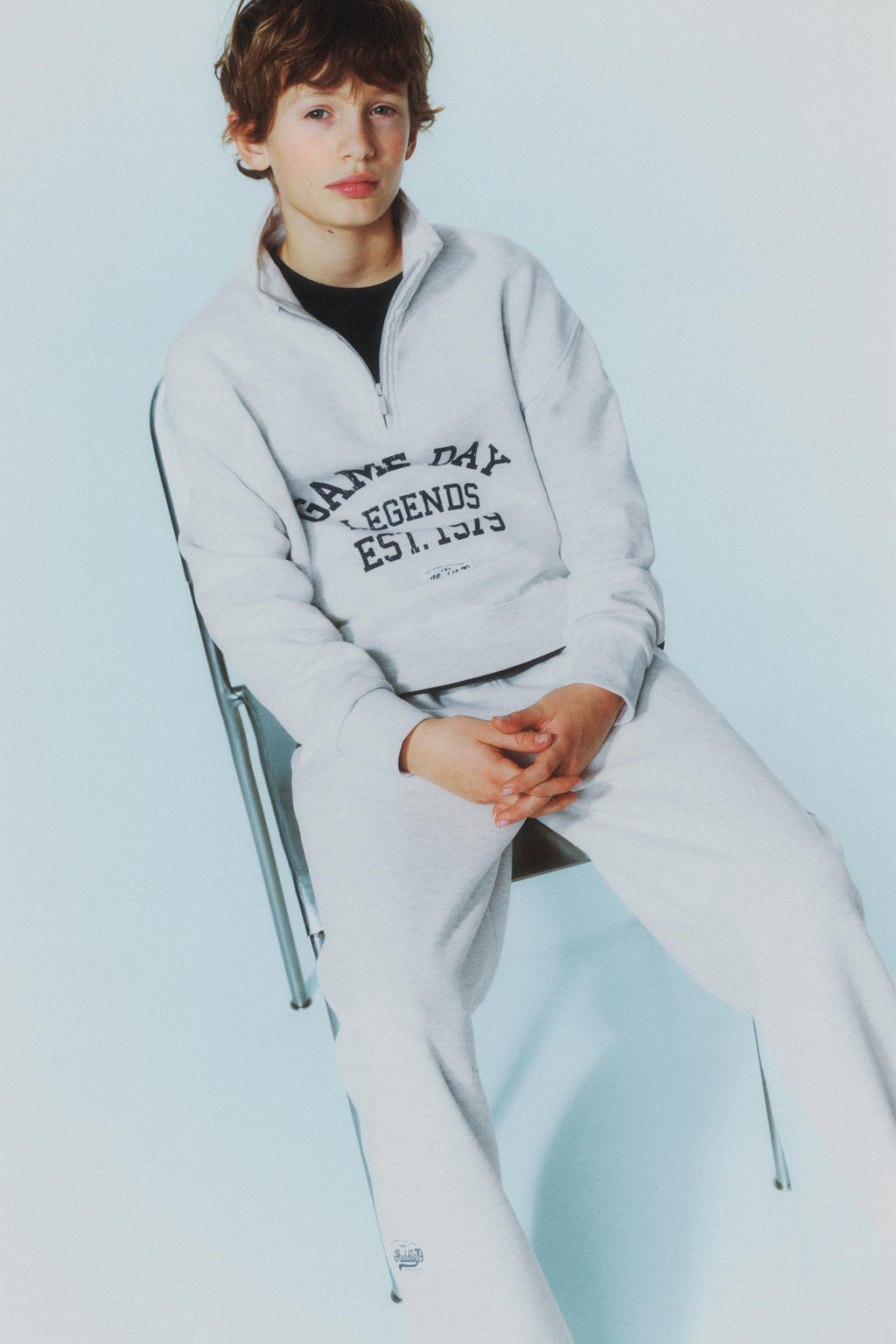 SUDADERA JOGGING TEXTO / Gris vigor? - Zara фото 2