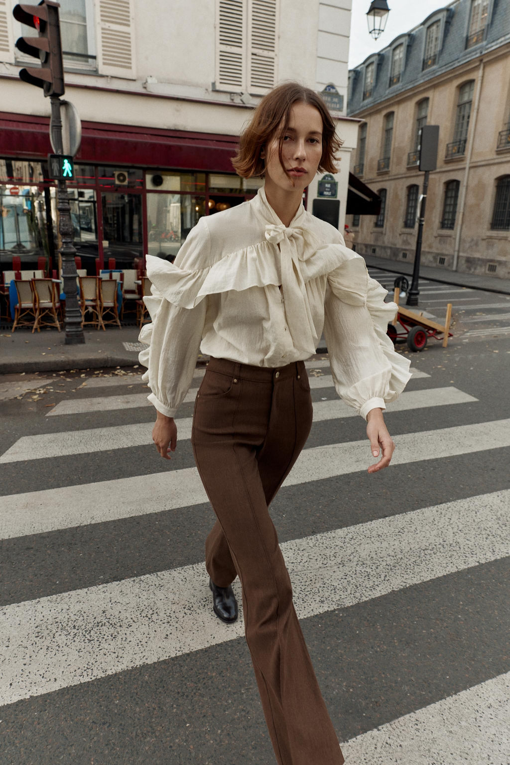 HIGH-WAIST FLARE TROUSERS - Zara фото 6