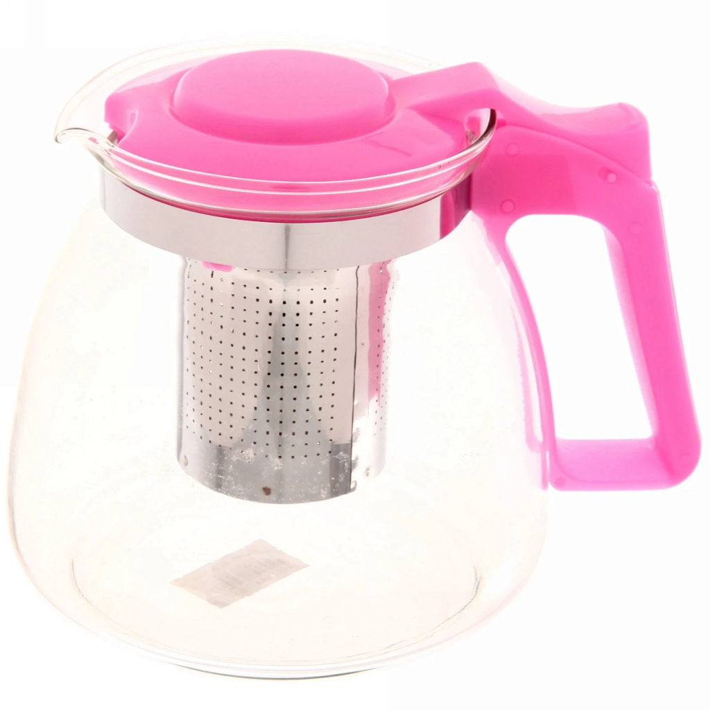 Чайник заварочный стеклянный 900 мл с металлическим ситом Селфи.микс