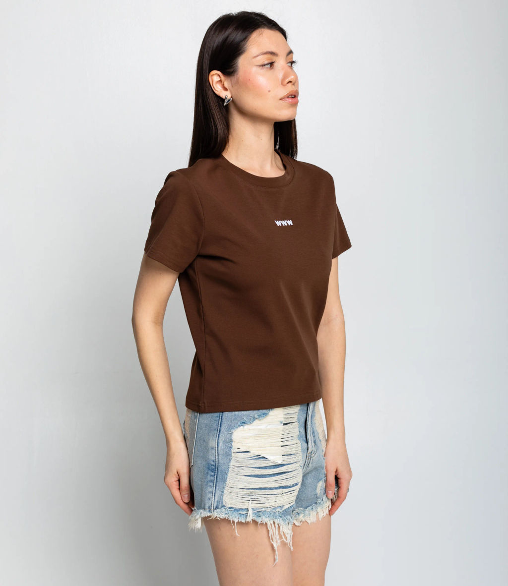 Футболка #КТ230, шоколадный