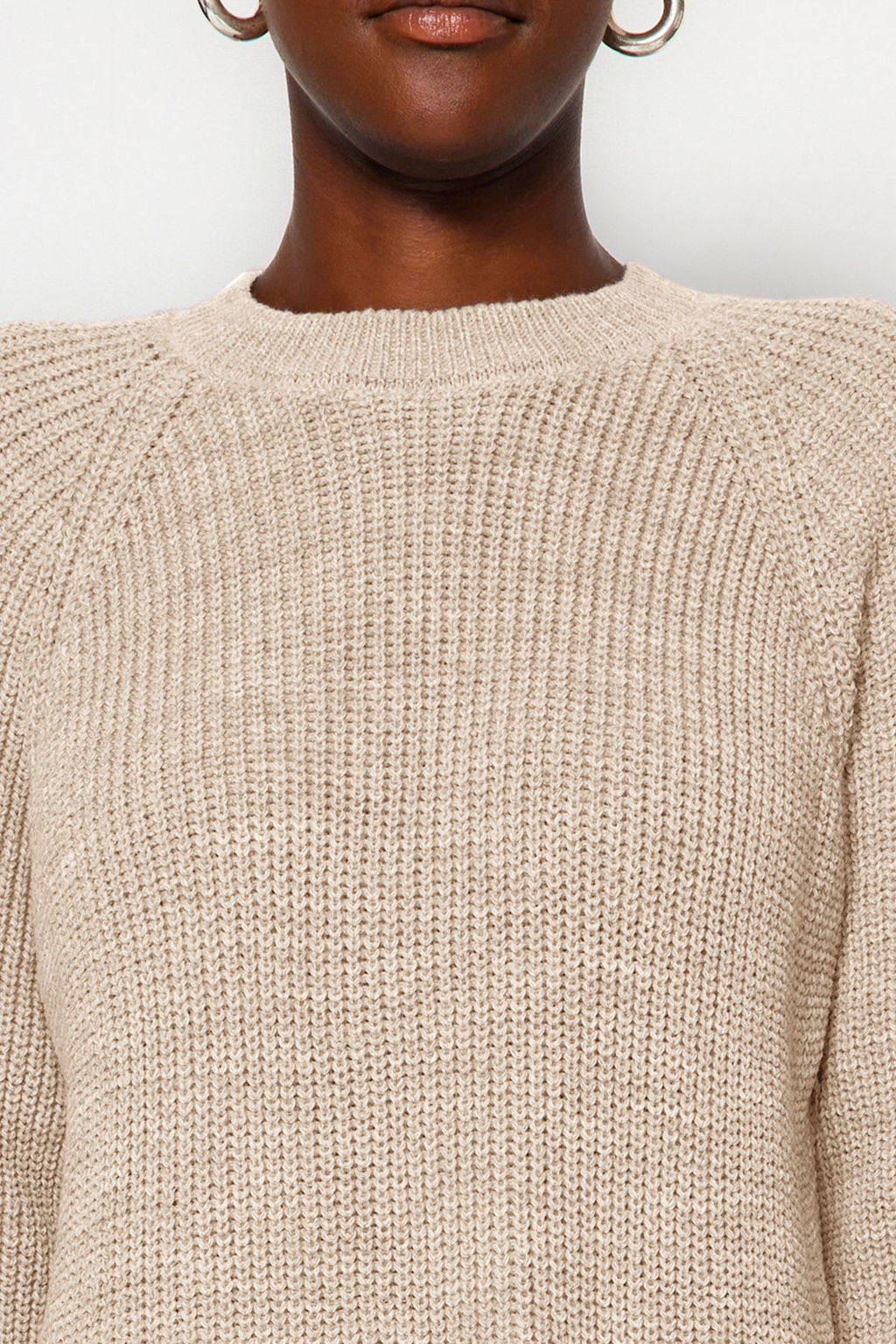 TRENDYOLMILLA Haki Mini Triko Genis Kal?p Ak?tma Detayl? Duz Elbise TWOAW24EL00113 фото 32