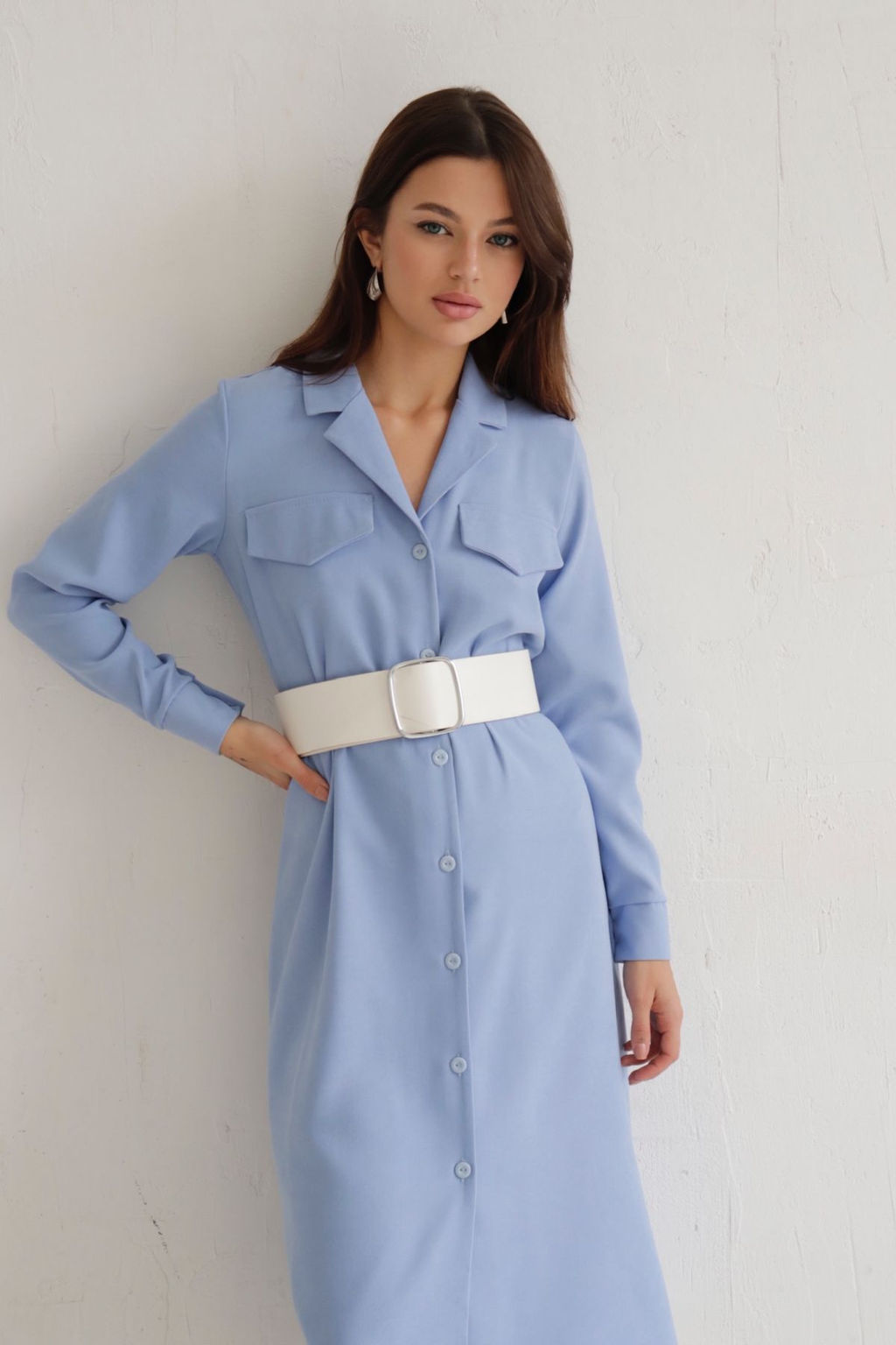 Платье-рубашка с английским воротником - Martichelli фото 268