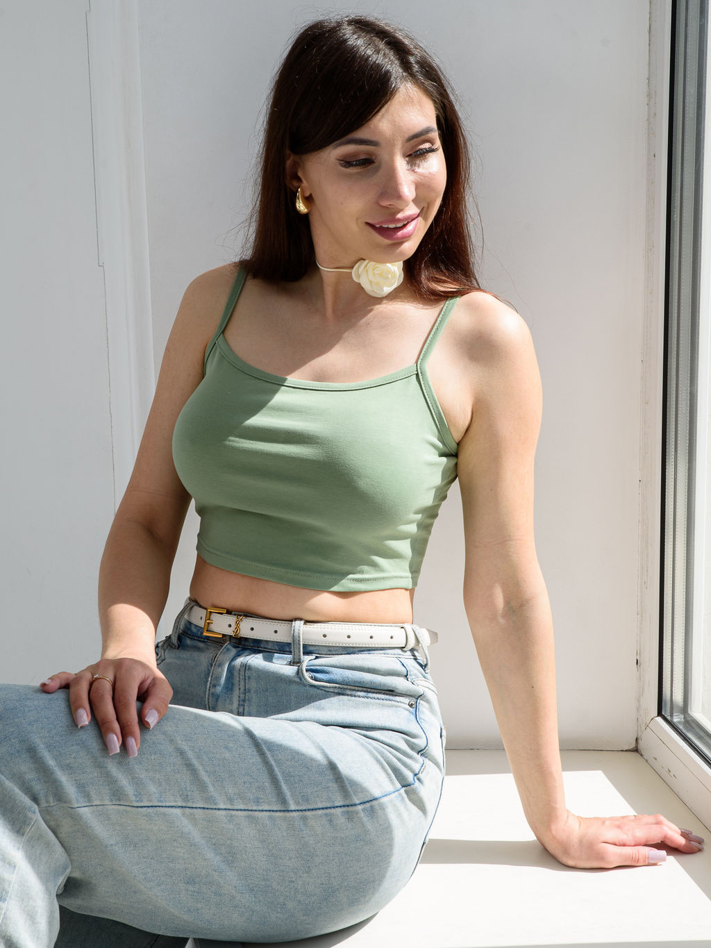 Майка-топ Хлопок 94%, лайкра 6% - Оптима фото 12