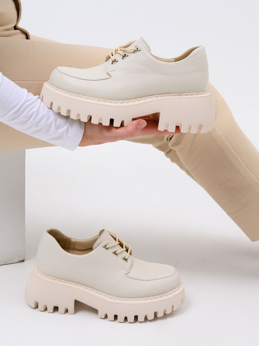 Туфли полуботинки 202.14728be. Бежевый-3