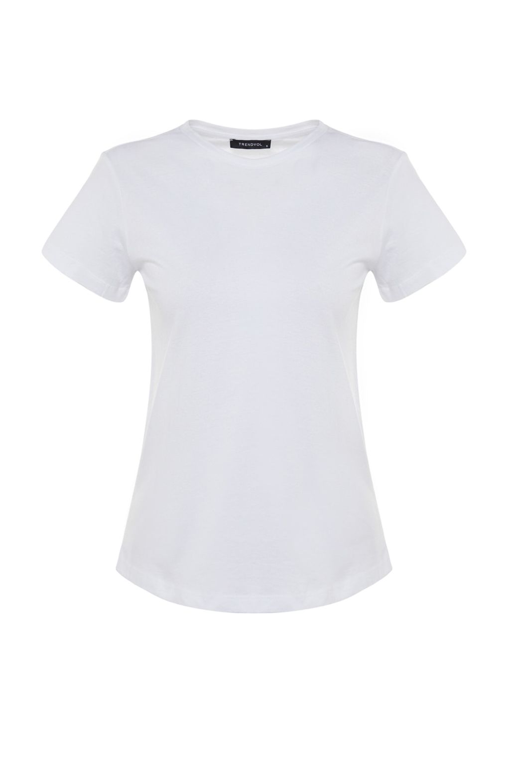 TRENDYOLMILLA Kahverengi-Bej-Haki Cizgili 3lu Paket Basic Bisiklet Yaka Orme T-Shirt TWOSS20TS0146 фото 17