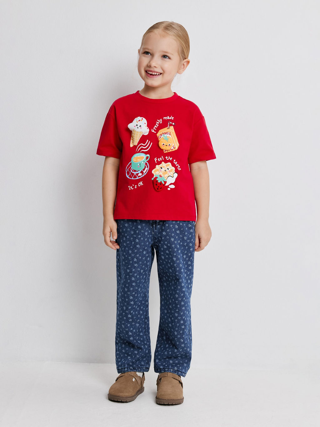 ACOOLA / Футболка детская для девочек Klarita1 красный  фото 5